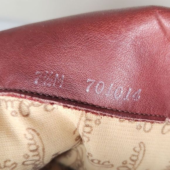 Vintage burgundy leather western pirate heel boots - Picture 12 of 13